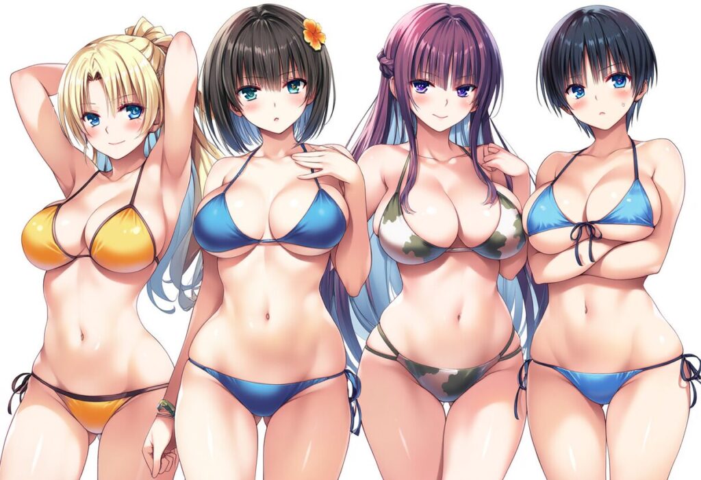 イラスト投稿 - 水着ハーレム