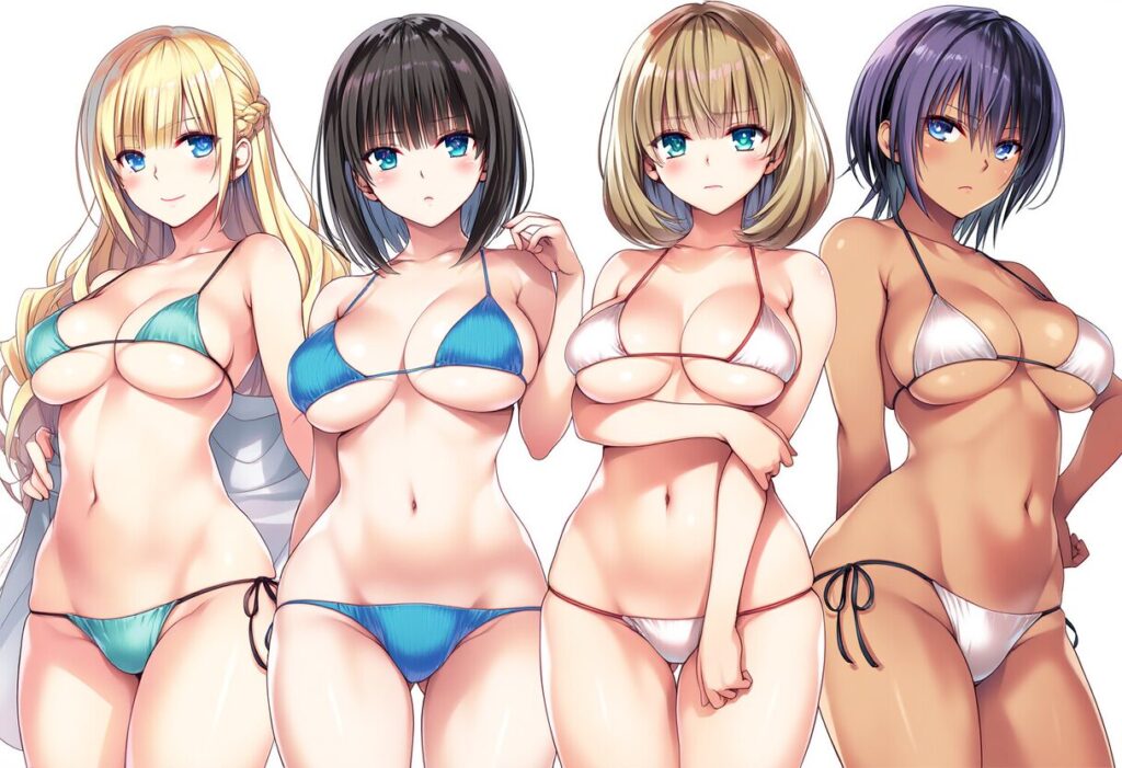 イラスト投稿 - 水着ハーレム