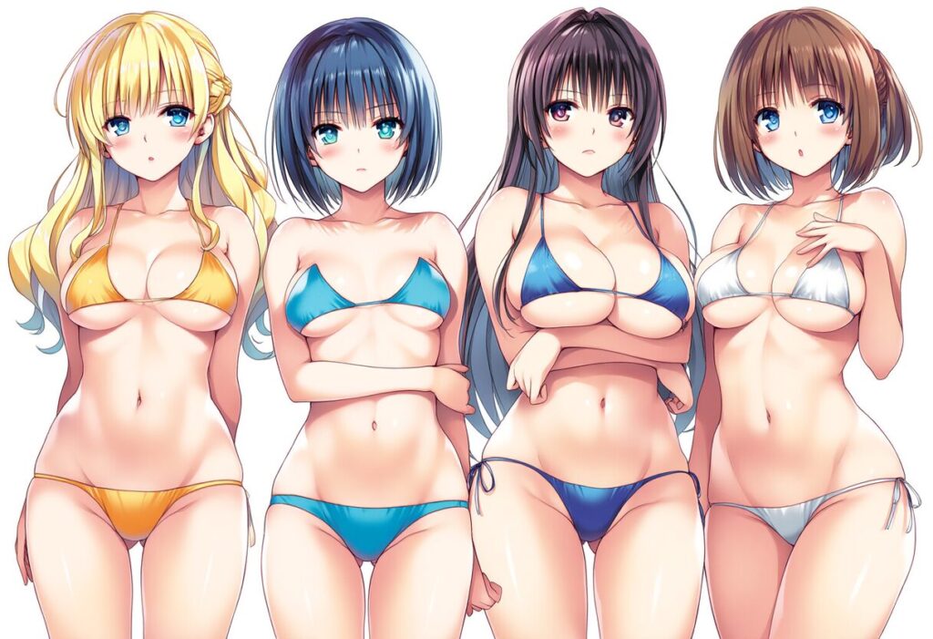 イラスト投稿 - 水着ハーレム