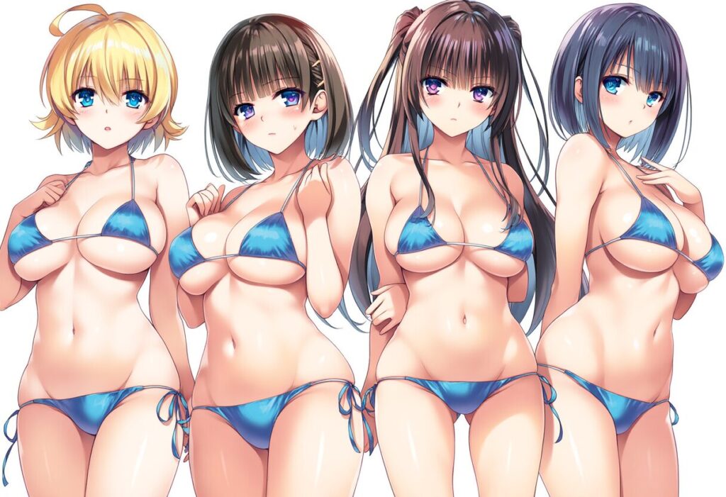 イラスト投稿 - 水着ハーレム