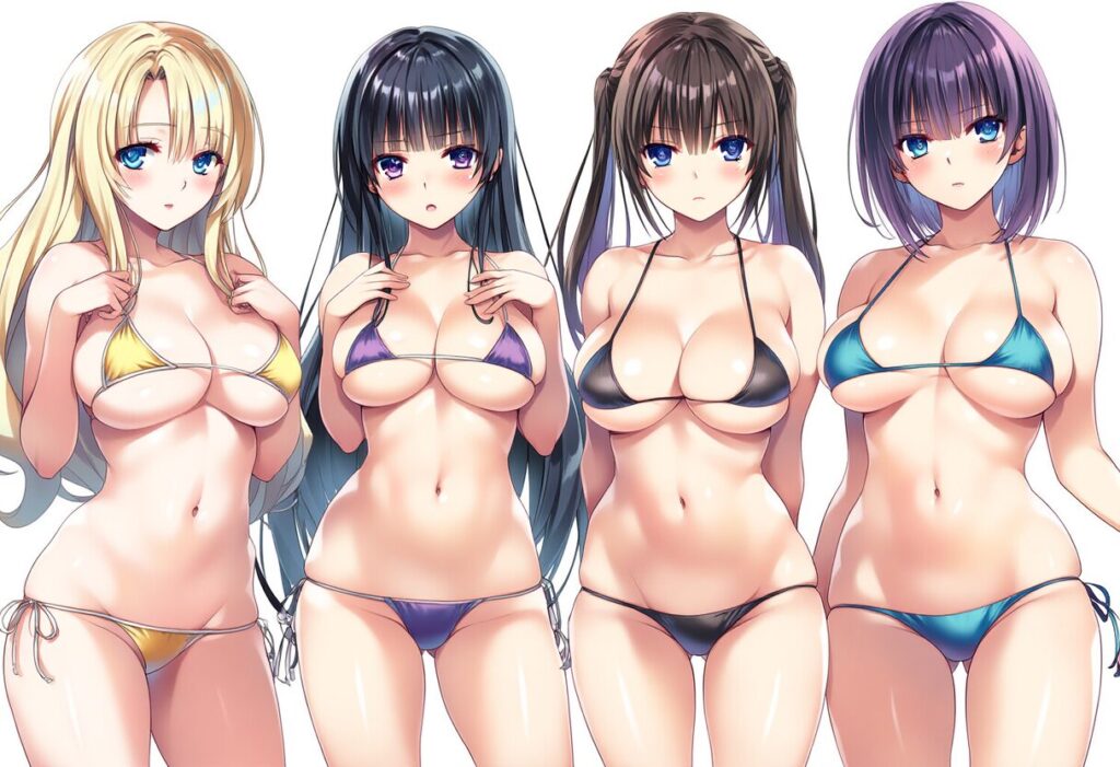 イラスト投稿 - 水着ハーレム