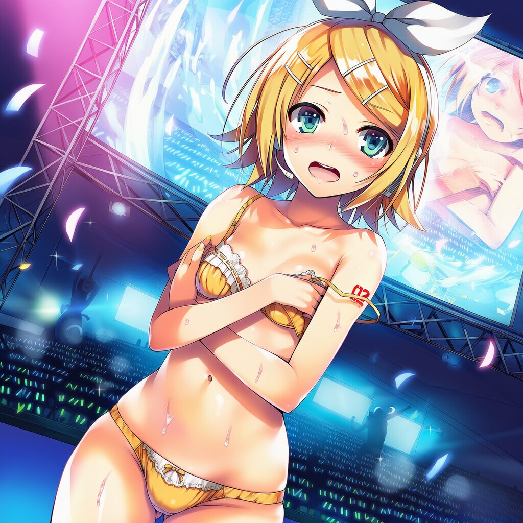 イラスト投稿 - 鏡音リンのストリップLIVE！