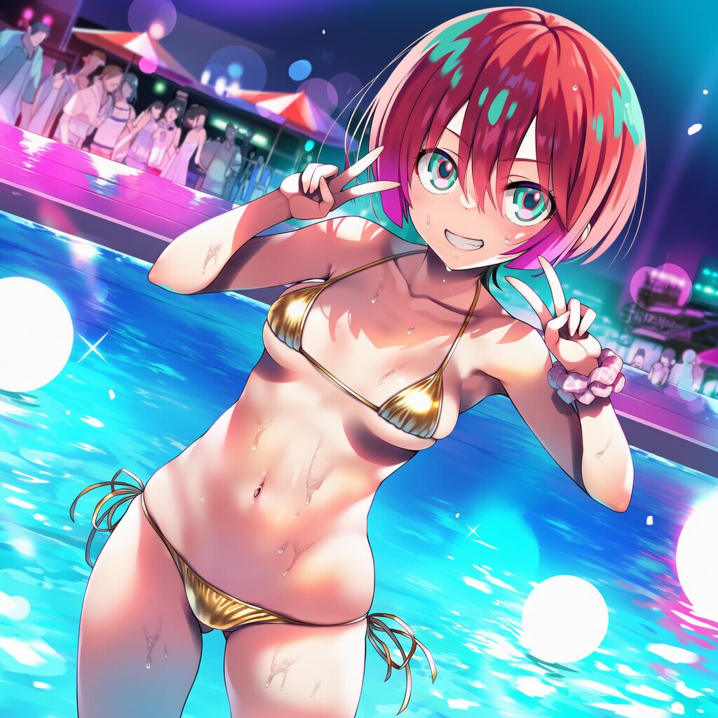 イラスト投稿 - 金色ビキニ