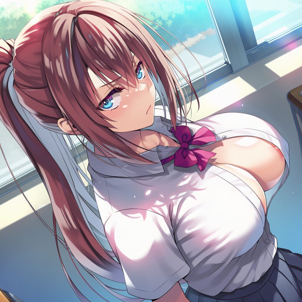 イラスト投稿 - 制服の隙間から