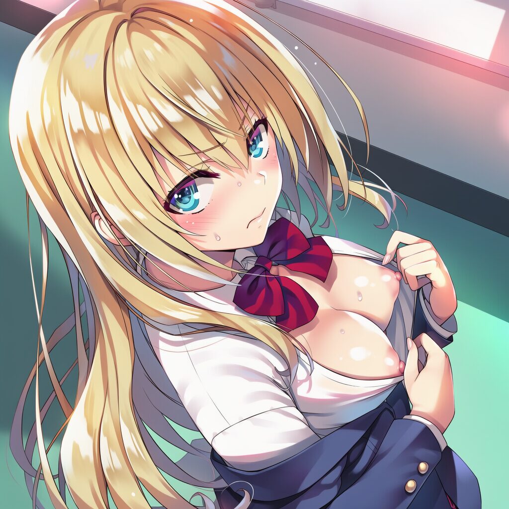 イラスト投稿 - 制服の隙間から