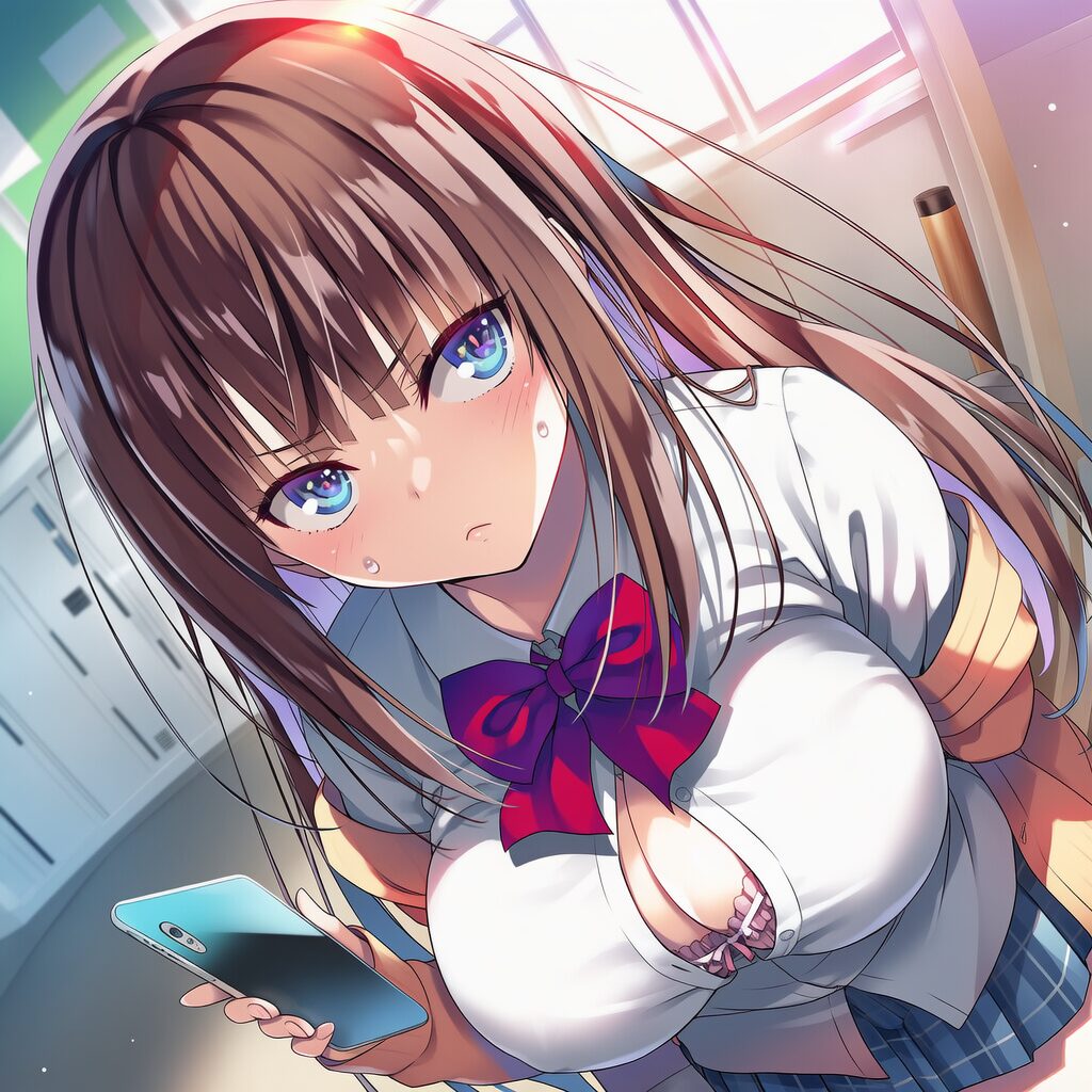 イラスト投稿 - 制服の隙間から