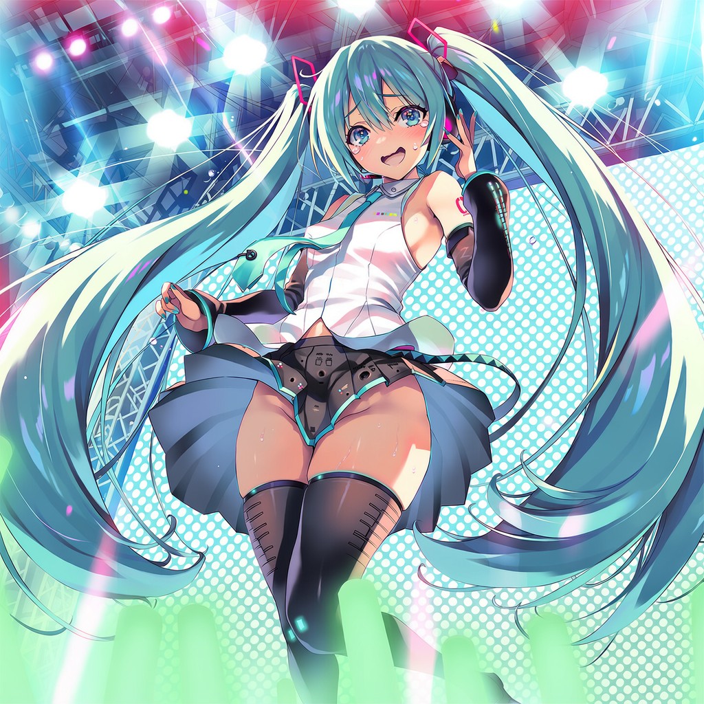 イラスト投稿 - 初音ミクのノーパンライブ